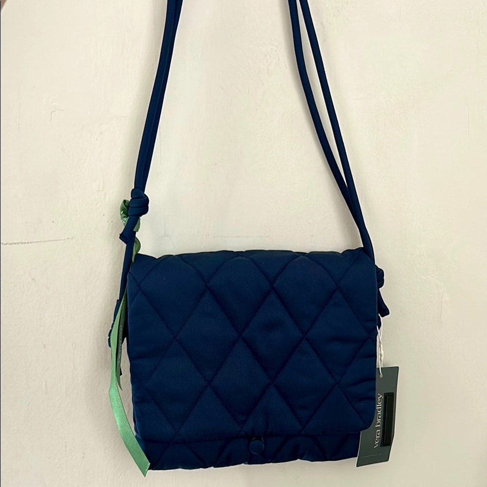 Vera Bradley Navy Blue Quilted Crossbody Bag-NWT
